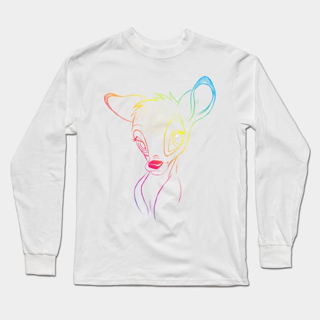 bambi cute deer Long Sleeve T-Shirt by G-THE BOX